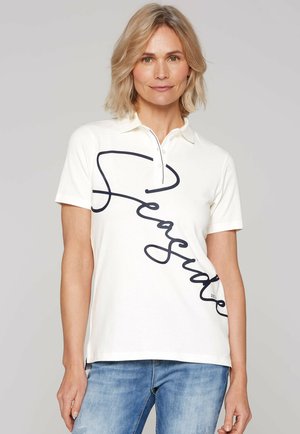 MIT WORDING PRINT - Polo shirt - ivory