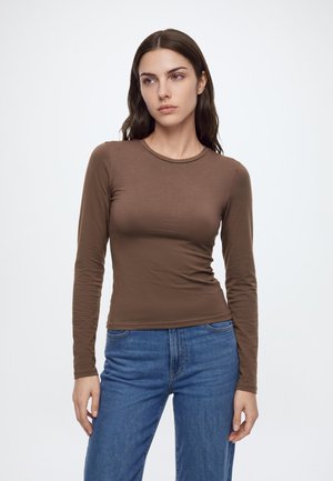 Even&Odd by Zalando, SLIM LONG SLEEVE 3 PACK - Блуза с дълги ръкави - esgret/savannah tan/fondue fudge