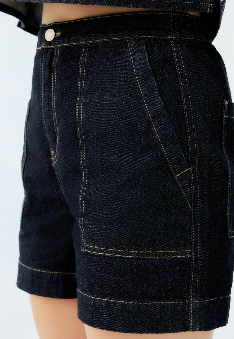 Next TALL UTILITY Short en jean rinse blue/bleu ZALANDO