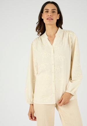 BRODERIES RELIÉFÉES - Blouse - ivoire