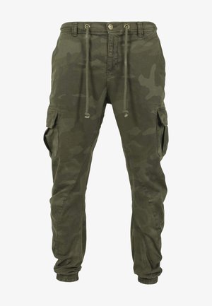 Urban Classics CAMO JOGGING - Hlačami s stranskimi žepi - olive