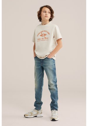 WE Fashion Nyomott mintás póló - beige