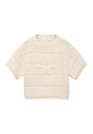 Mango Kids FLEUR - Navadna majica - blanc cassé
