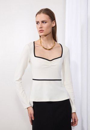 Topper langermet - egret/black