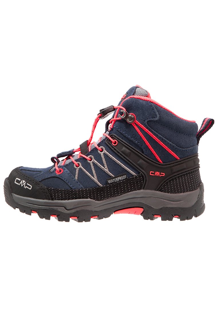CMP KIDS RIGEL MID TREKKING SHOES WP UNISEX - Hiking shoes - antracit/red fluo