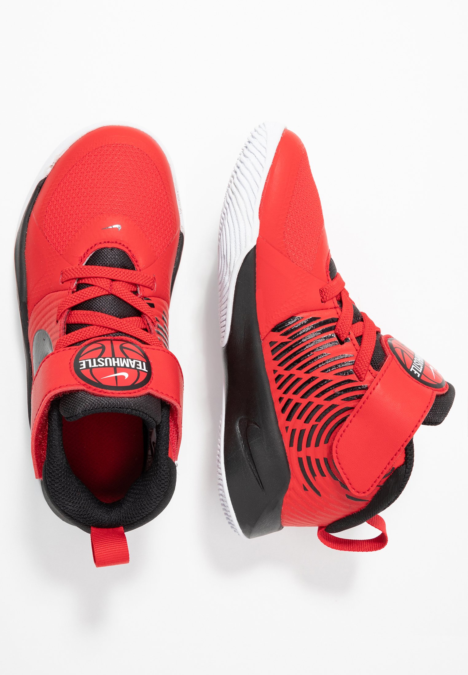 Nike Performance TEAM HUSTLE 9 UNISEX - Basketbalschoenen - university  red/black/white/Rood - Zalando.nl