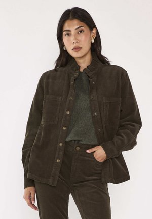 Maison 123, CHEMISIER DENISE BL VELOURS - Camicia - kaki