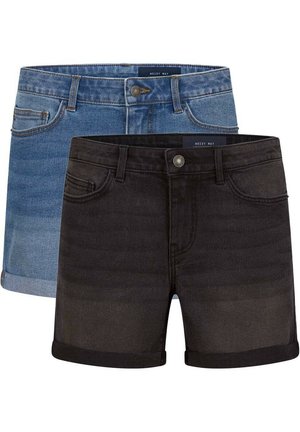BELUCKY 2 PACK - Denim shorts - medium blue dark grey