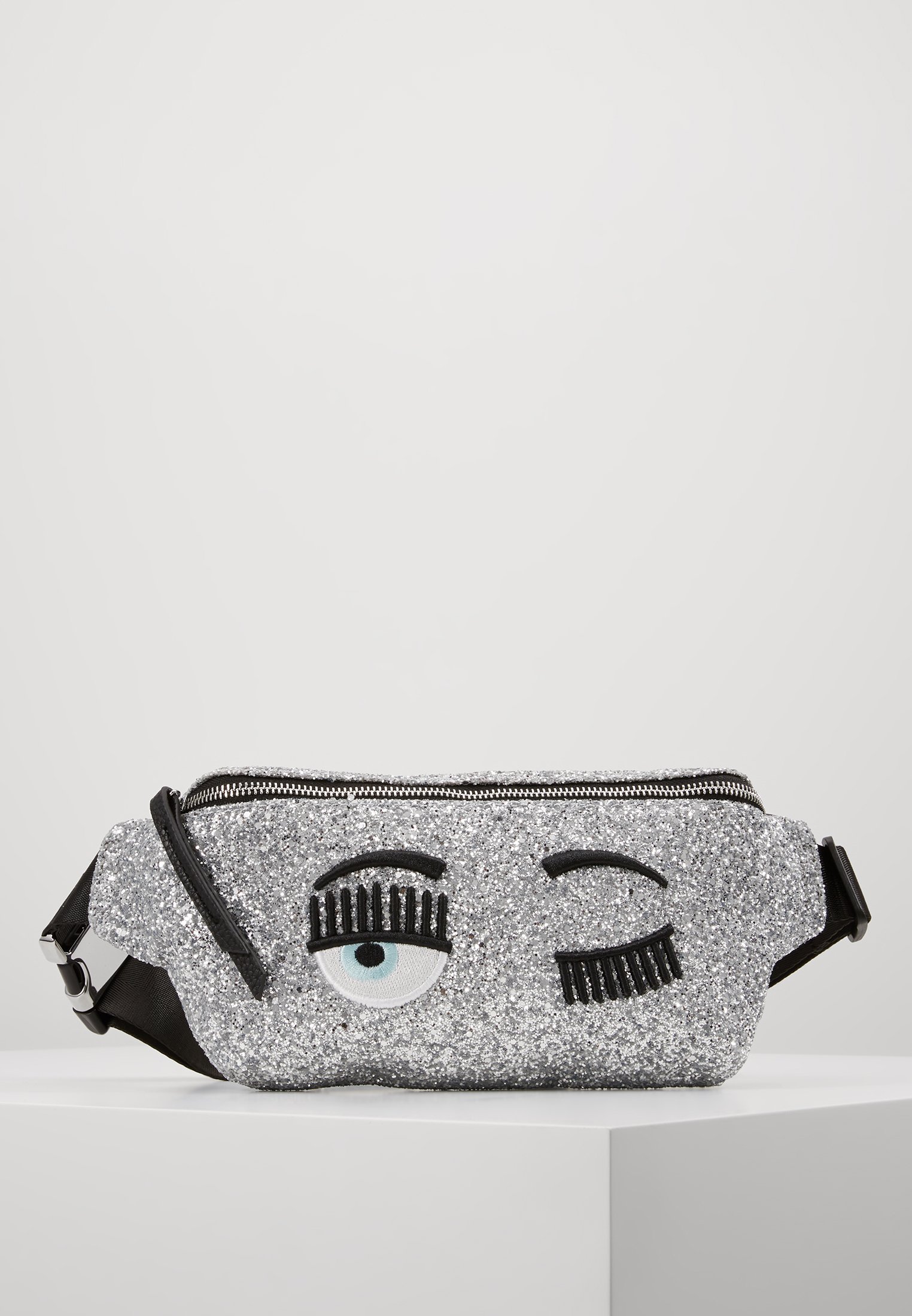 silver glitter bum bag