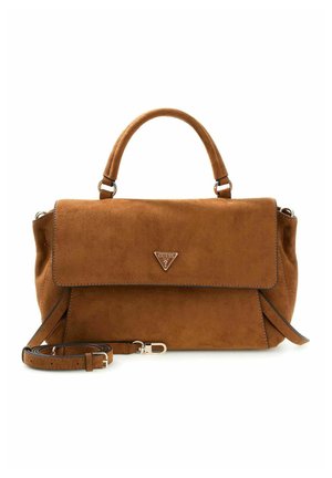 Guess, DEVON TOP HANDLE FLAP - Handbag - cognac