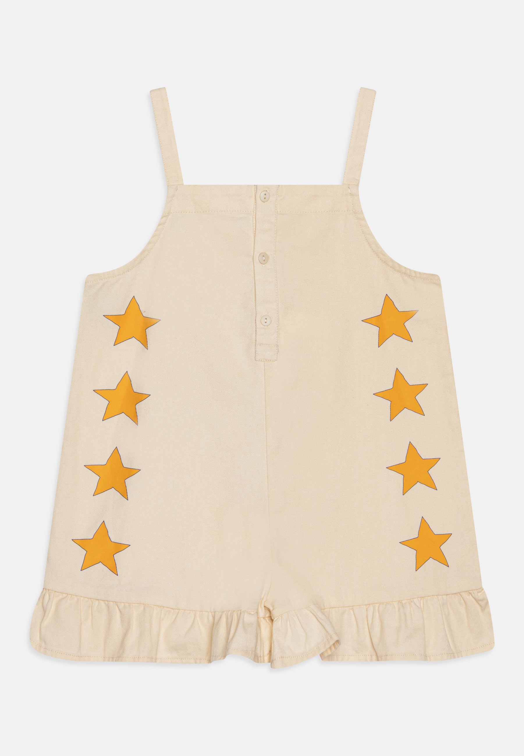 TINYCOTTONS STARS FRILL DUNGAREE - Jumpsuit - light cream/offwhite 