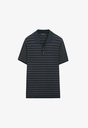 Massimo Dutti, Poloshirt - mottled dark blue