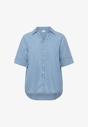 Kaffe Curve, KCJADA SHIRT - Overhemdblouse - medium blue chambray