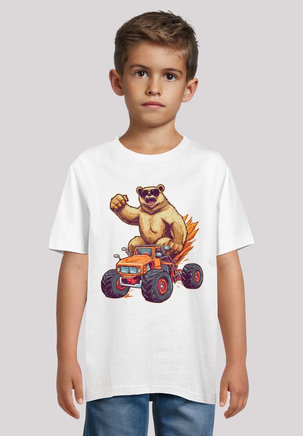 MONSTER TRUCK COOLER BÄR - T-Shirt print - weiß