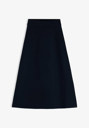 Tommy Hilfiger, TOMMY HILFIGER PREMIUM KNIT SLIM A-LINE MIDI SKIRT - Jupe trapèze - dark blue