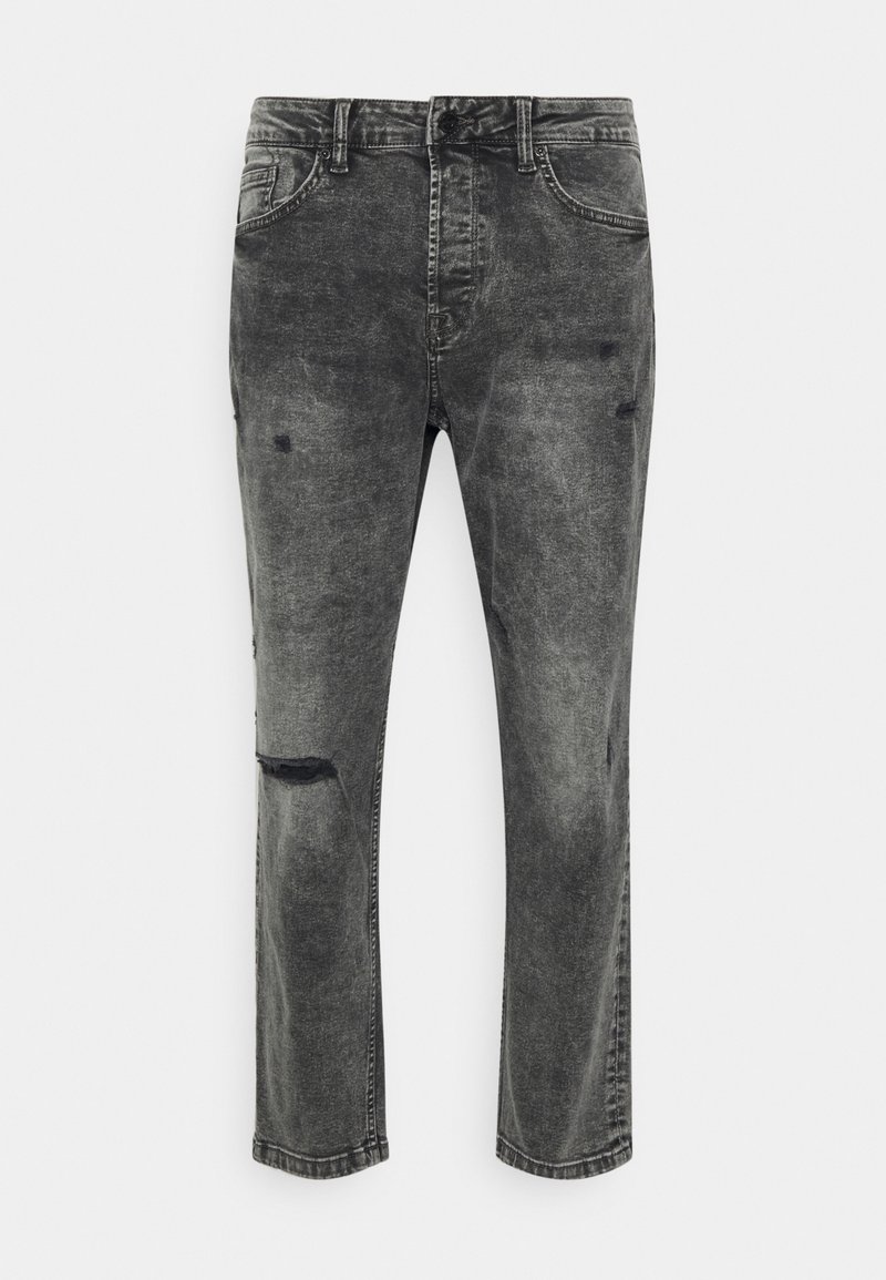 Only & Sons ONSAVI BEAM LIFE CROP - Calças de ganga de perna direita - grey denim