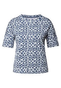 MIT KNOPFDETAIL - T-shirt con stampa - weiß