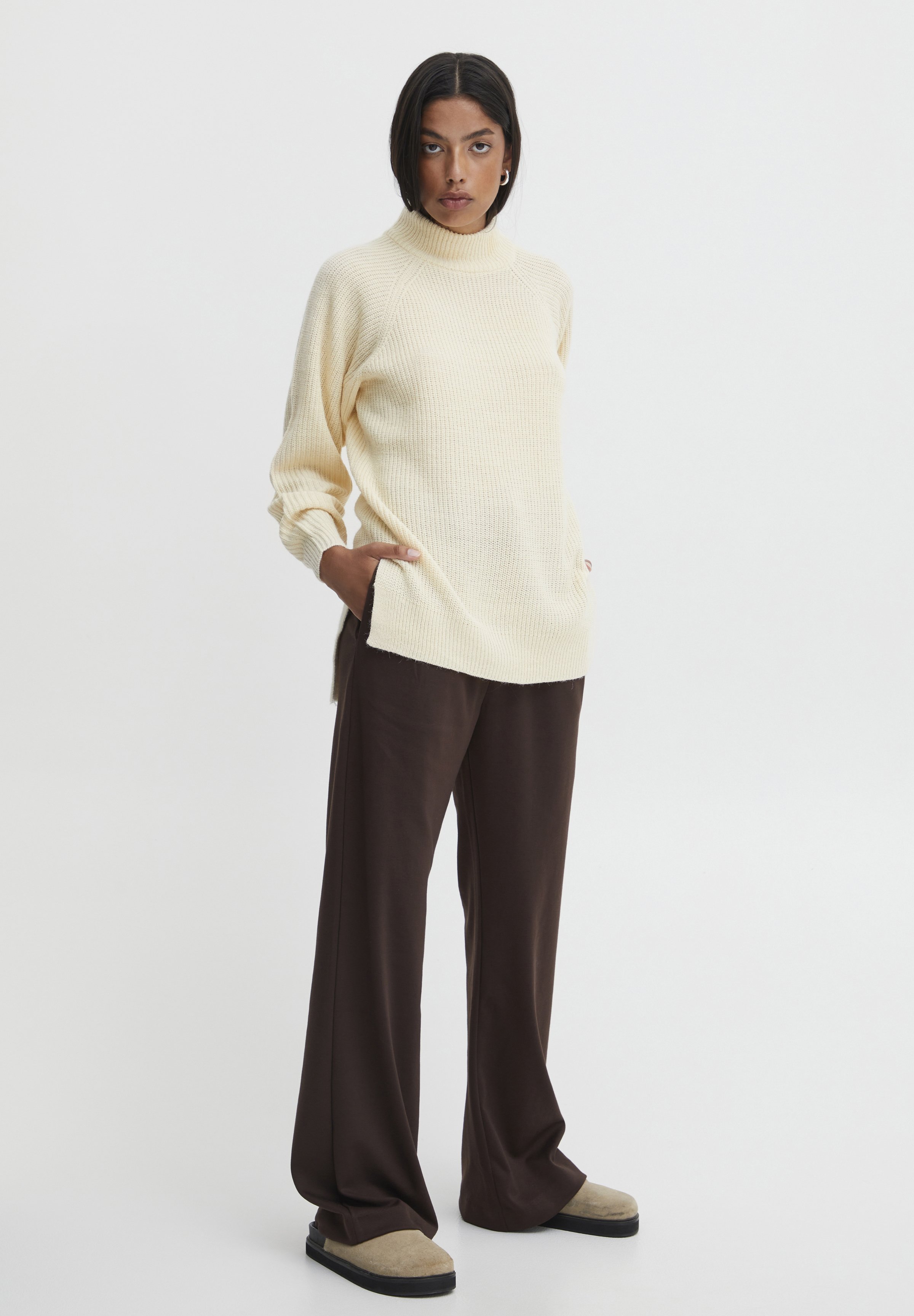 ICHI IHMARAT - Jumper - tapioca/mottled beige - Zalando
