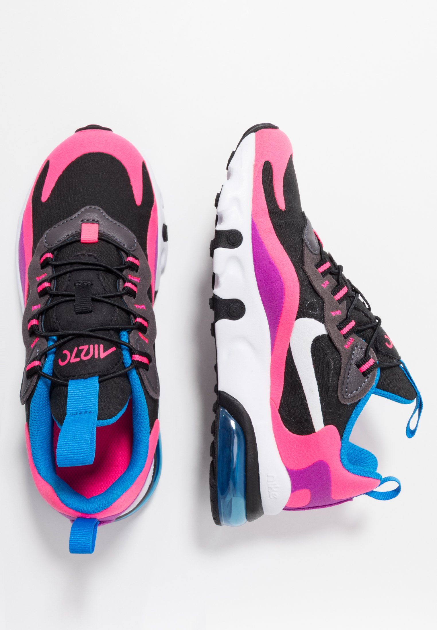 Nike Sportswear Air Max 270 React Instappers Black White Hyper Pink Vivid Purple Zwart Zalando Be