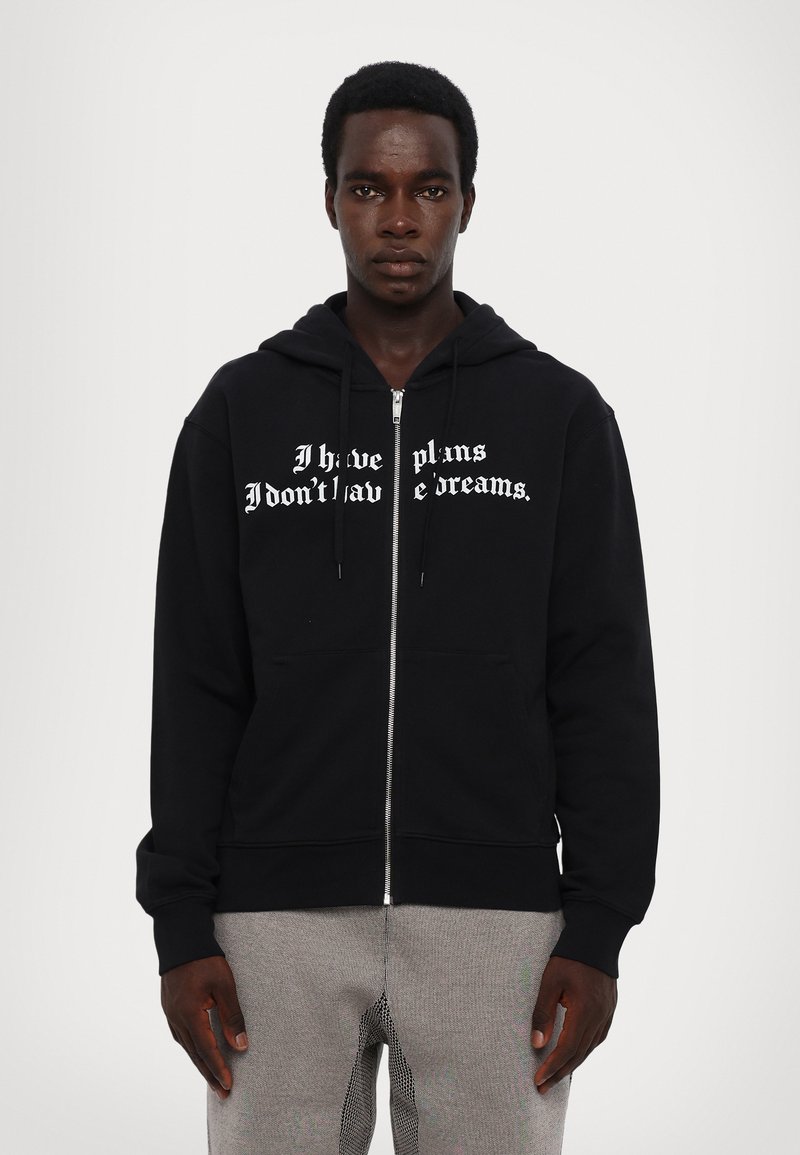 The Kooples Zip-up sweatshirt - black washed