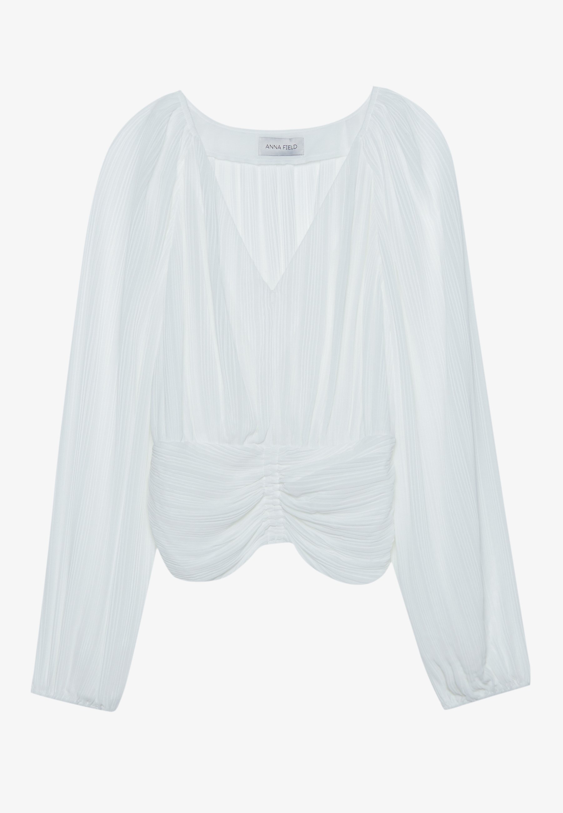 売れ筋商品|||アンナ フィールド シャツ レディース トップス CROPPED PLISSE TUNIC - Blouse - offwhite Anna Field CROPPED PLISSE TUNIC - Blouse - offwhite/off