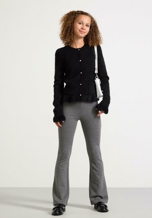Lindex FLARED WITH BRUSHED INSIDE LINDEX - Stoffhose - grey melange