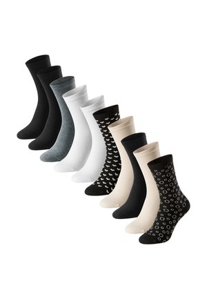 10ER PACK  - Socken - dunkelblau   beige