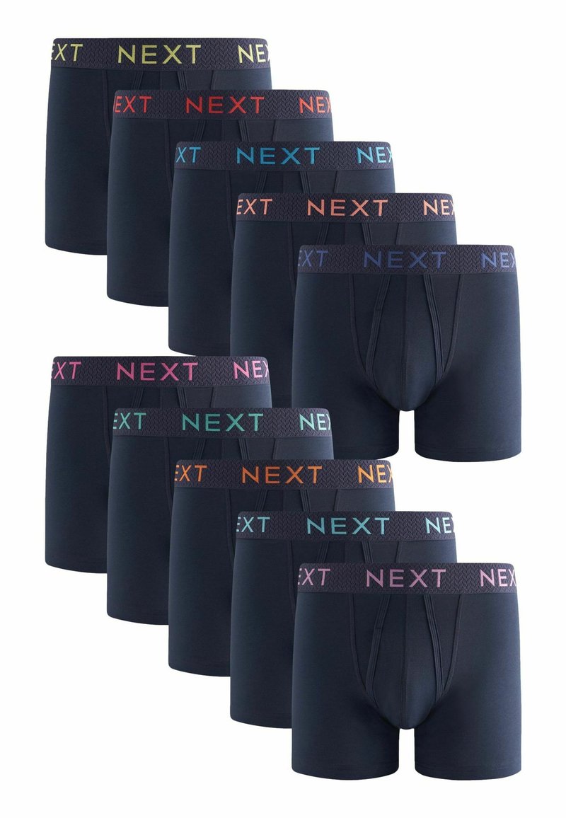 Next A FRONTS 10 PACK - Boxer alsónadrág - navy blue texture waistband
