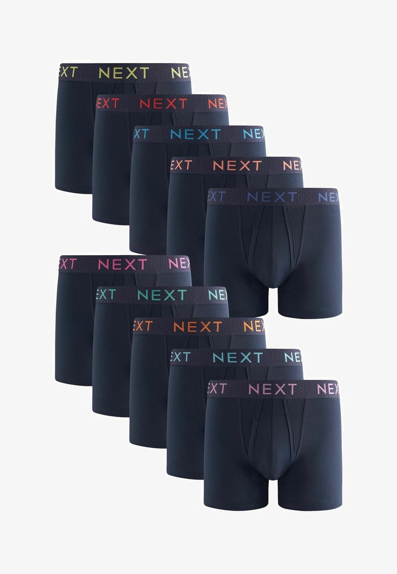 Next A FRONTS 10 PACK - Boxer alsónadrág - navy blue texture waistband