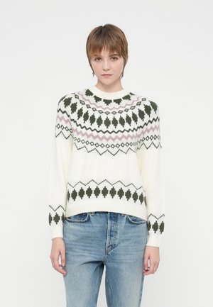 VIPEYSA PULLOVER - Πουλόβερ - snow white /dark forest/toadstool