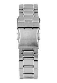 Nerūsošā tērauda pulksteņi ar nobružātu apdari un pulētu akcentu. Iezīmē fold-over aizdari un rokassprādzes ar mainīgu tekstūru.