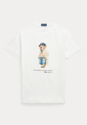 Polo Ralph Lauren, CUSTOM SLIM FIT POLO BEAR T-SHIRT - Μπλουζάκι με στάμπα - white