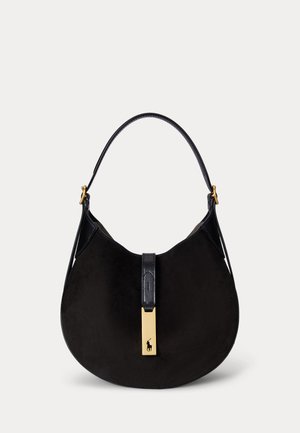 Polo Ralph Lauren, POLO ID SUEDE SMALL SHOULDER BAG - Kabelka - black