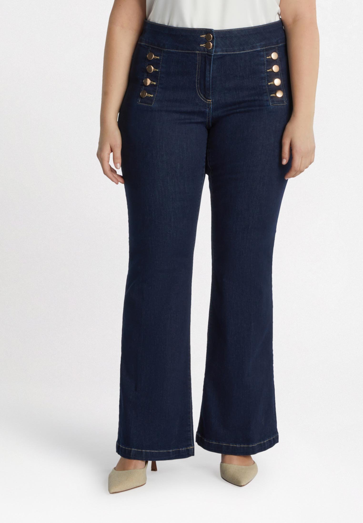 Fiorella Rubino Jeans a zampa blu