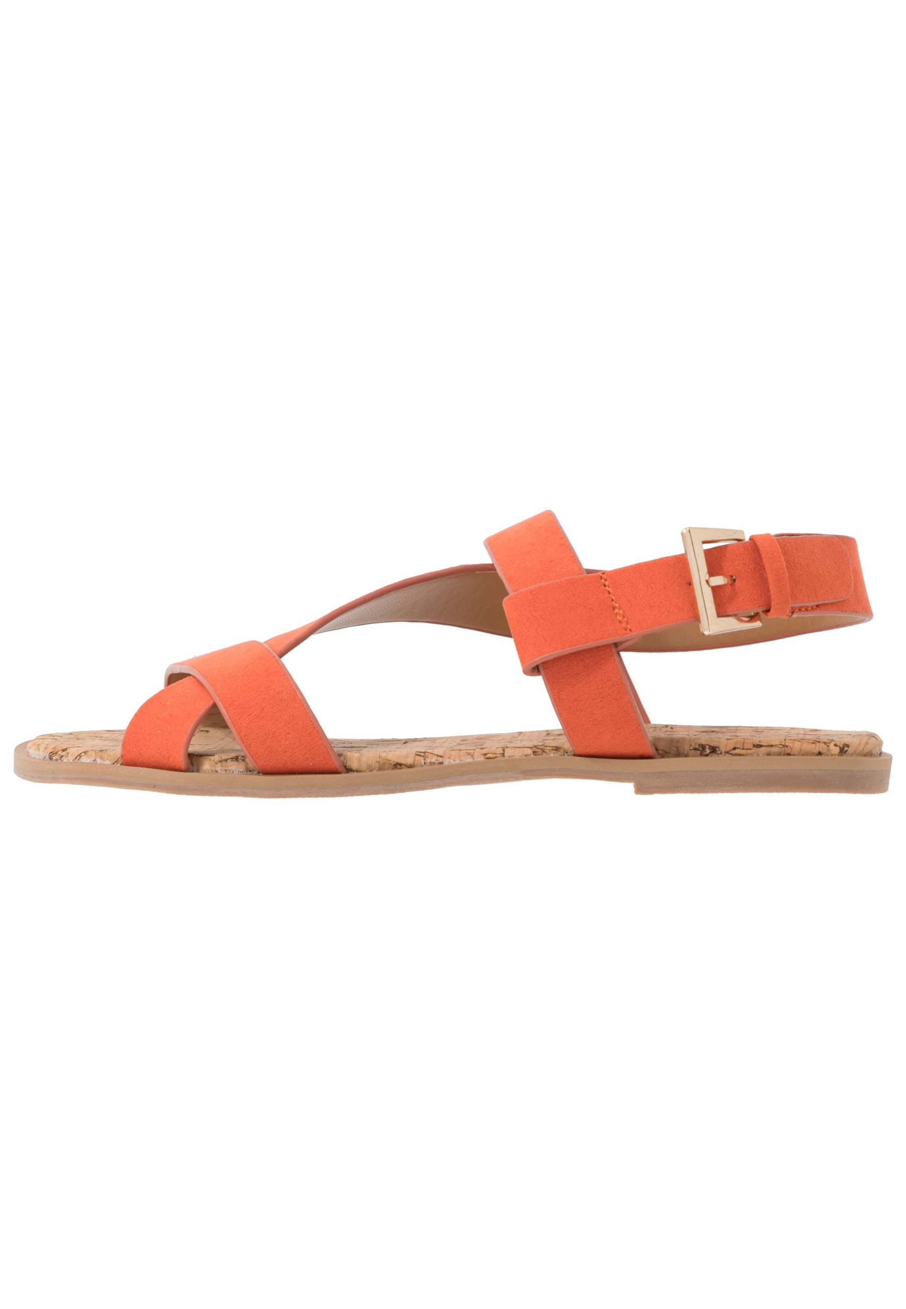 orange wide fit sandals