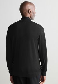Next REGULAR FIT SIGNATURE TEXTURED ZIP NECK - Strickpullover - black