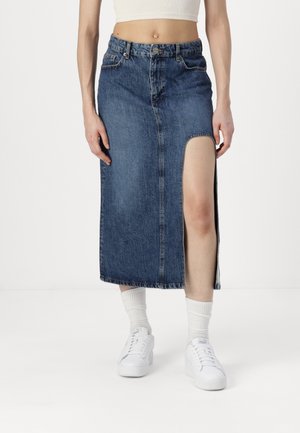 2Y Studios ALISA SKIRT  - Fustă denim - mid blue