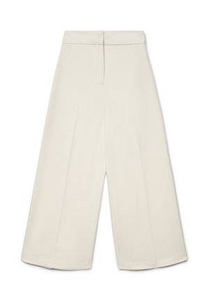 PALAZZO CROPPED UNITA - Pantalon classique - crema