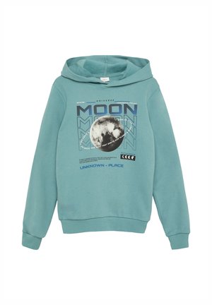 IMPRIMÉ - Felpa con cappuccio - türkisblau