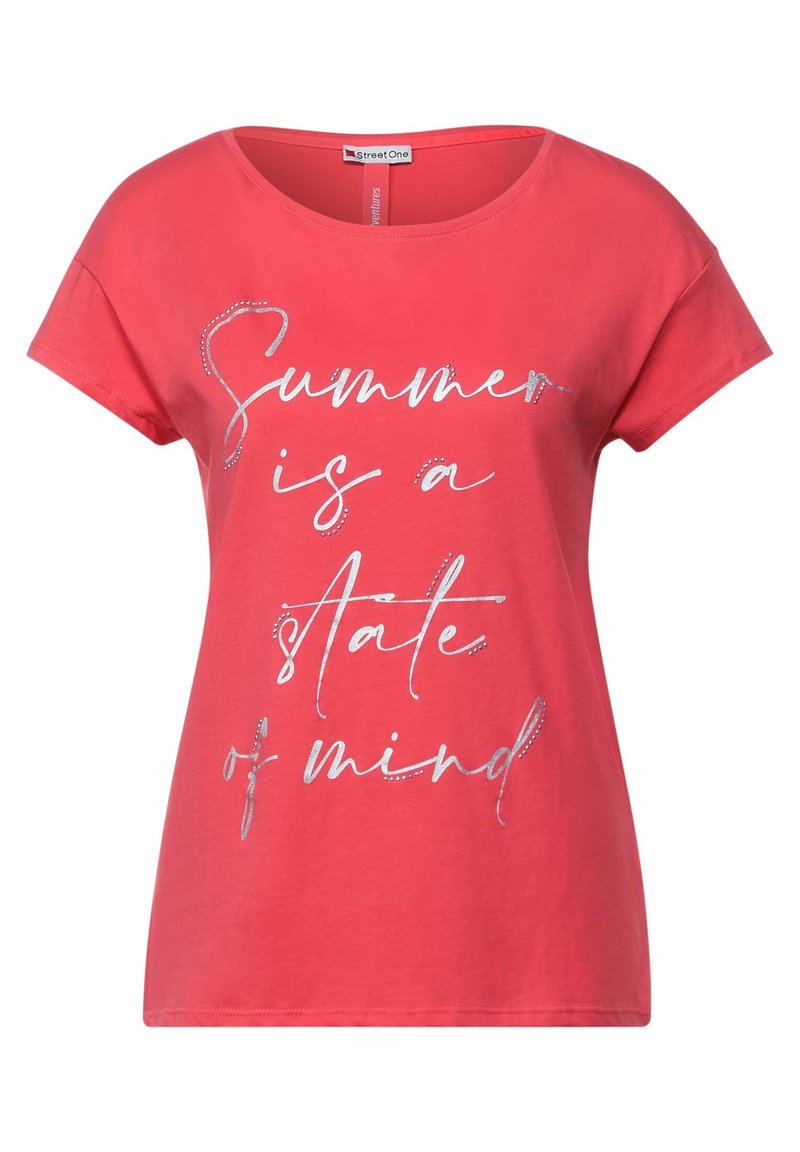 Damen T-Shirts | Street One MIT FOLIENPRINT T-Shirt print rot/apricot - PY47379 Damen T-Shirts | Street One MIT FOLIENPRINT T-Shirt print rot/apricot - PY47379