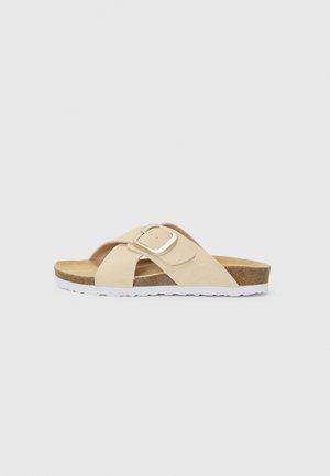 LEATHER - Mules - beige