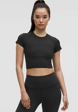 lululemon SWIFTLY TECH CROPPED SHORT SLEEVE 2.0 - T-shirt basic - black black