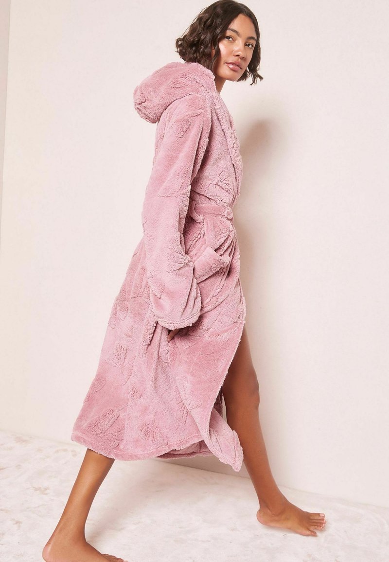sachin and babi light blue dress Pink Embossed Logo Cosy Short Dressing Gown main image 0