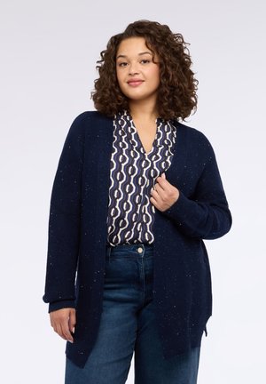 LUNGO CON PAILLETTES - Cardigan - blu