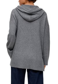 s.Oliver MIT VERLÄNGERTEM RÜCKENSAUM - Kapuzenpullover - graphit