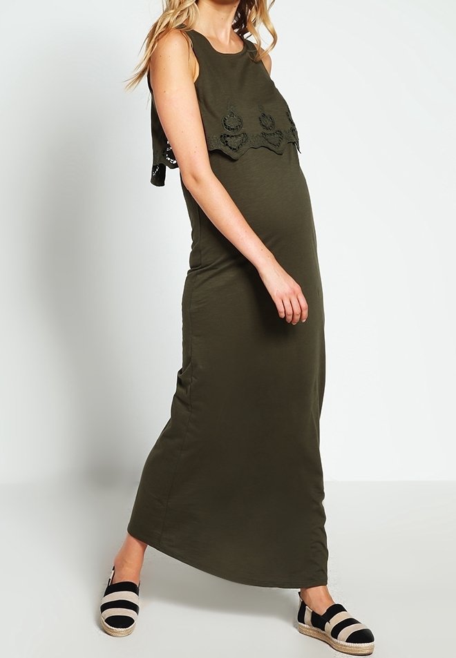 Topshop Maternity Maxi dress - khaki - (Pre-owned) - Zalando.ie