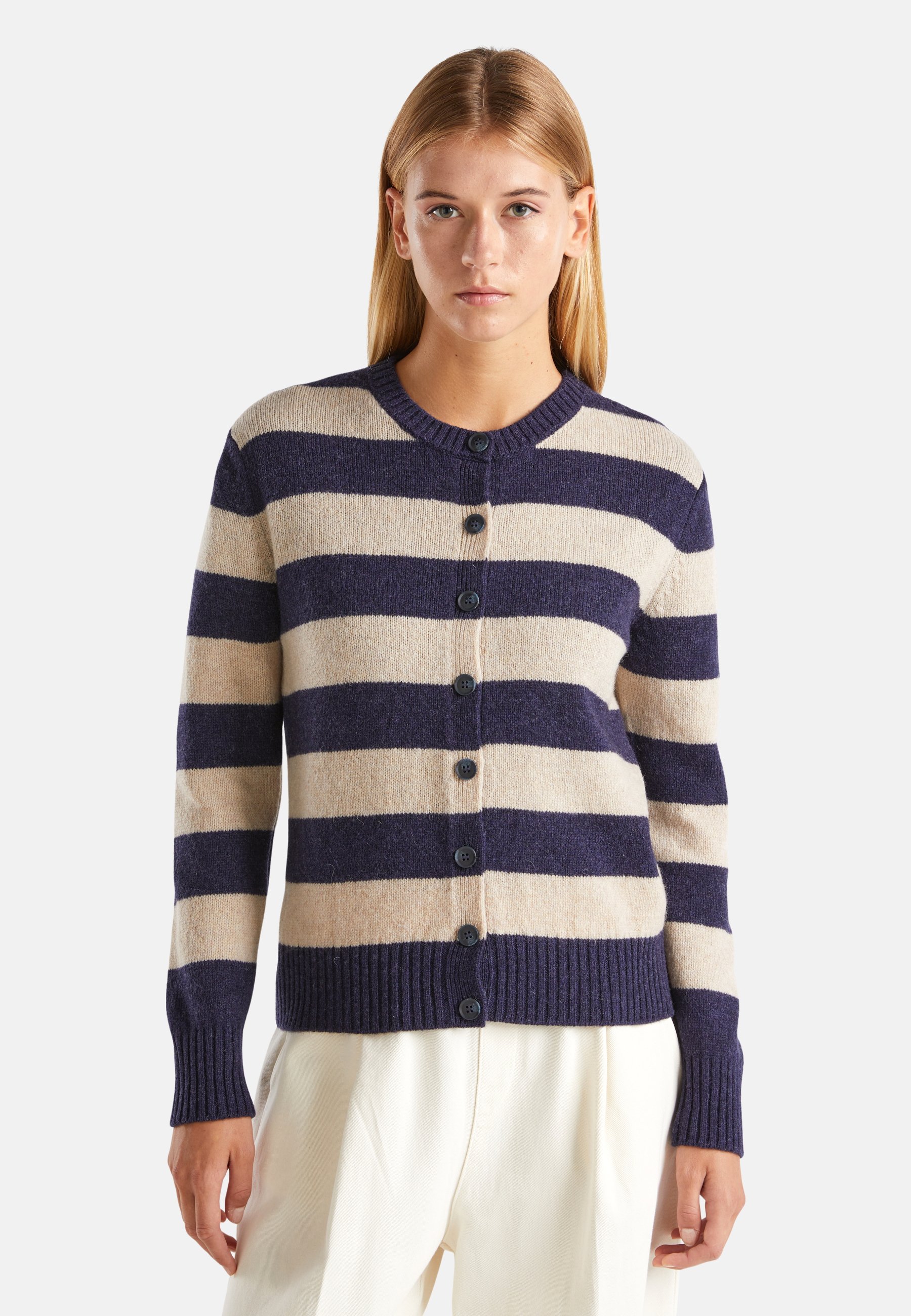 Cardigan Bambine United Colors Of Benetton - Felpa Aperta Con Zip E Logo Glitter - Foto 7