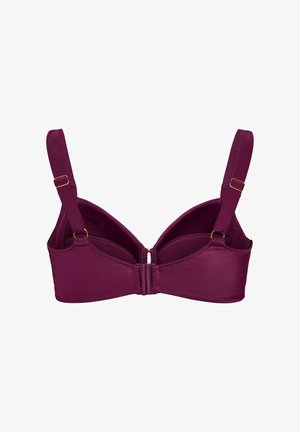Zizzi, GEPOLSTERTES BIKINI TOP MIT RINGDETAIL - Bikini-Top - lila