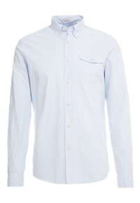 Světle modrá pruhovaná košile s dlouhým rukávem, se zapínáním na knoflíky, slim fit a náprsní kapsou. Vyrobena z lehkého materiálu s hladkou strukturou.