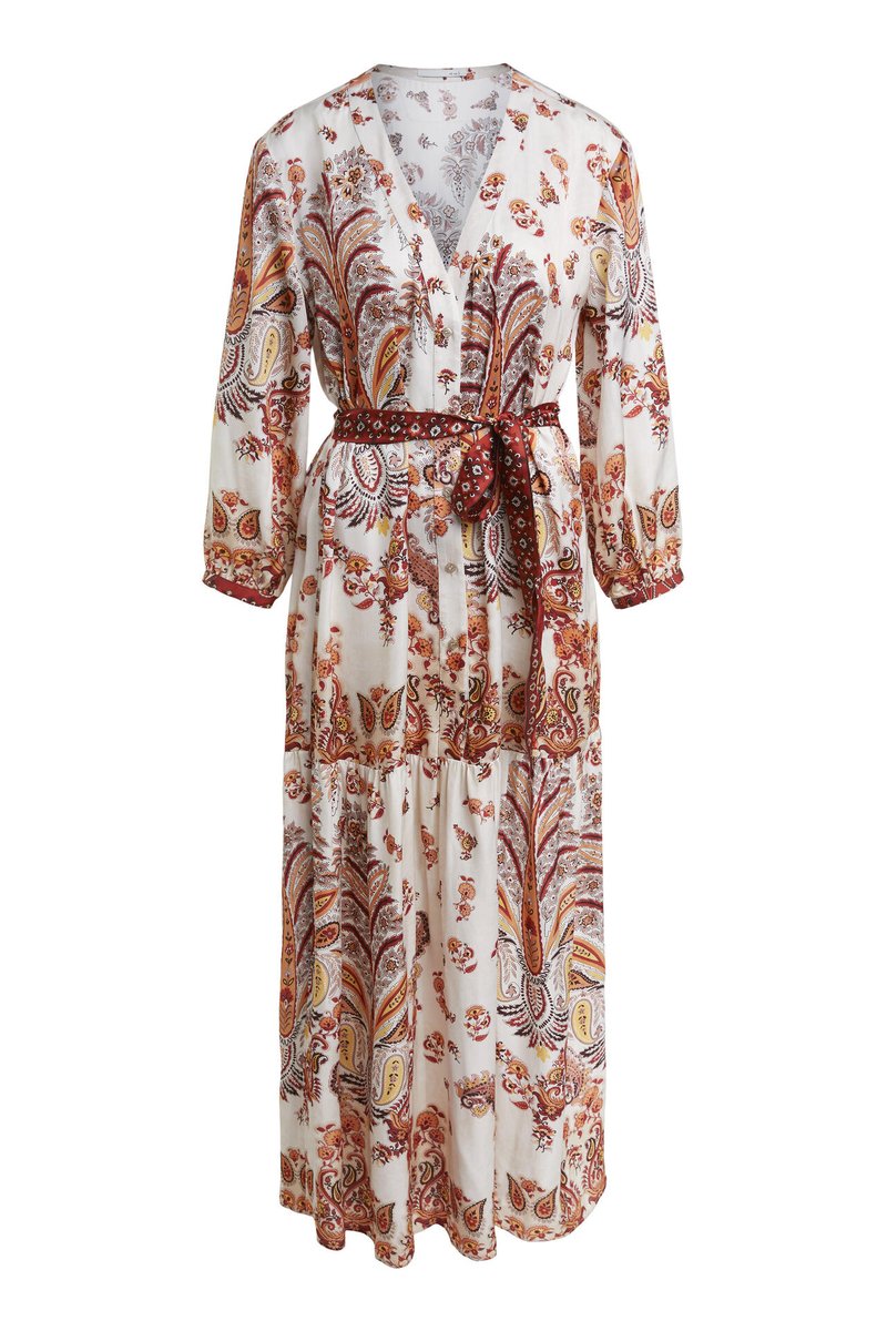 Oui Freizeitkleid Beige Zalando De 